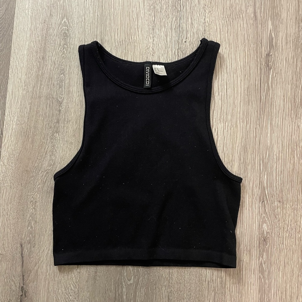 divided halter neck top